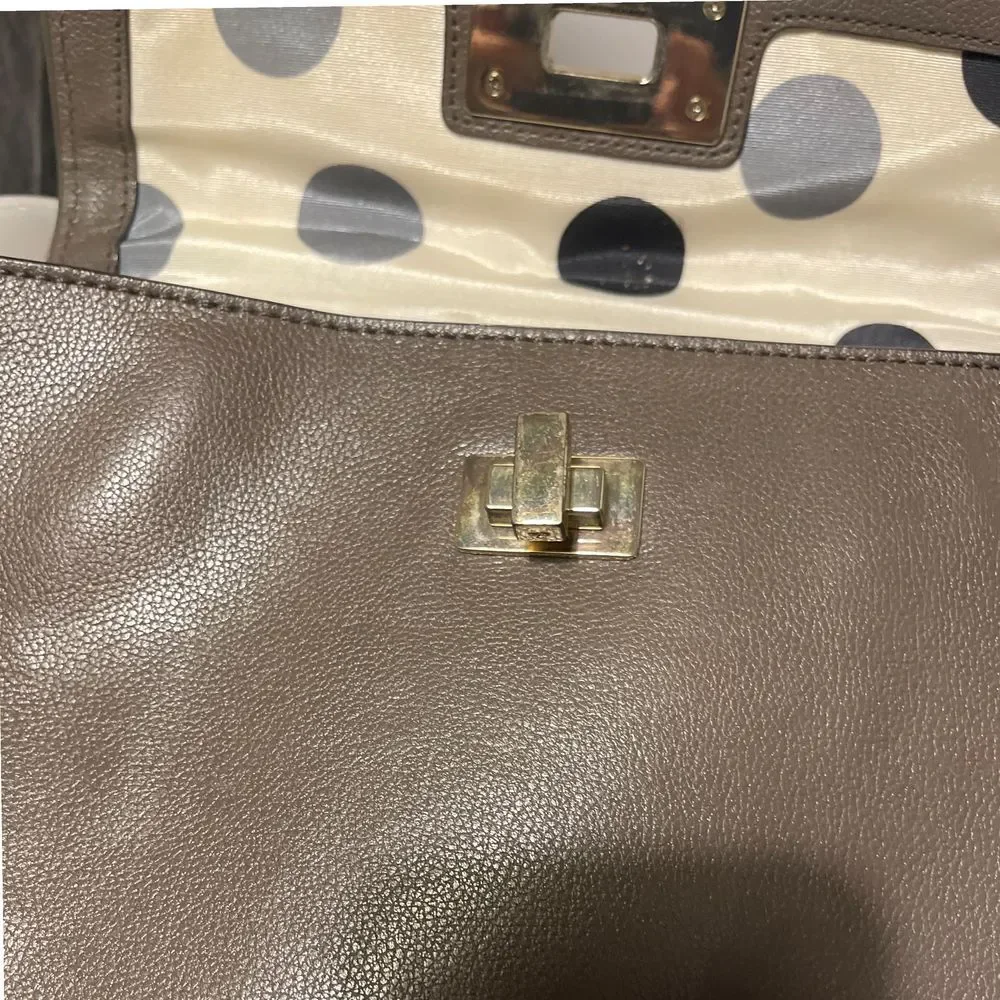Kate Spade New York Gray‎ Leather Irving Place Little Nadine Purse Bag
